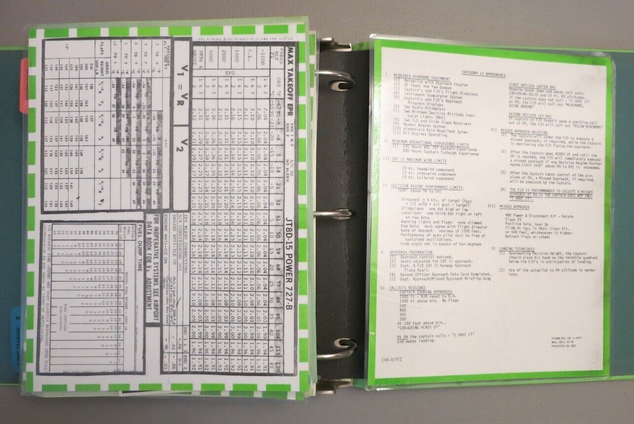 Western Airlines Boeing 727 Operations + Simulator and Flight Training Manual