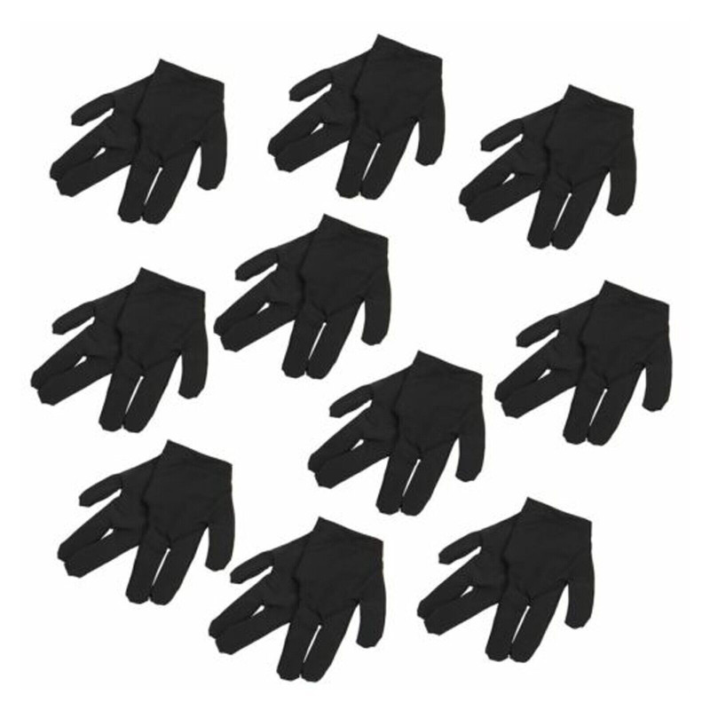 20PCS 3 Fingers Billiard Cue Pool Gloves Snooker Left Hand Nylon Accessories NEW