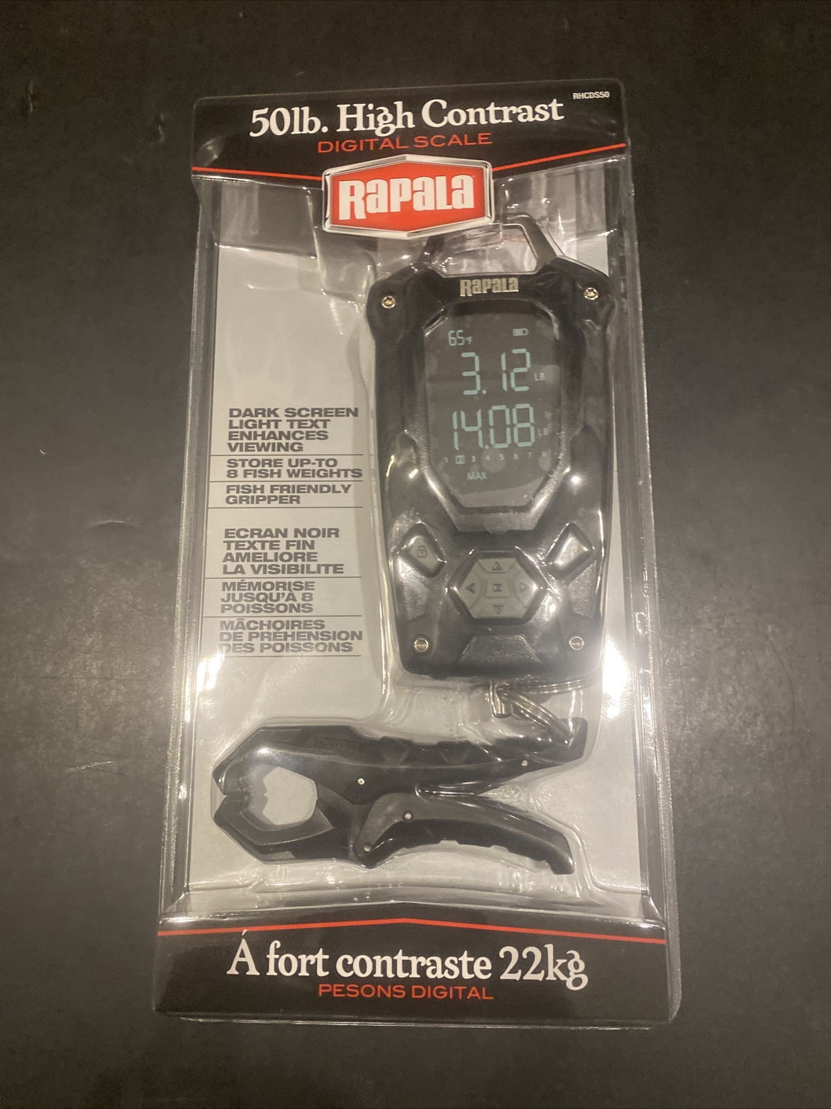 Rapala High Contrast Digital Fish Scale - Tournament Quality LCD Hanging Scale