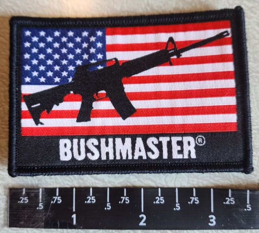 Bushmaster Black Rifle USA Flag Morale Patch Hook Loop SHOT Show 2024