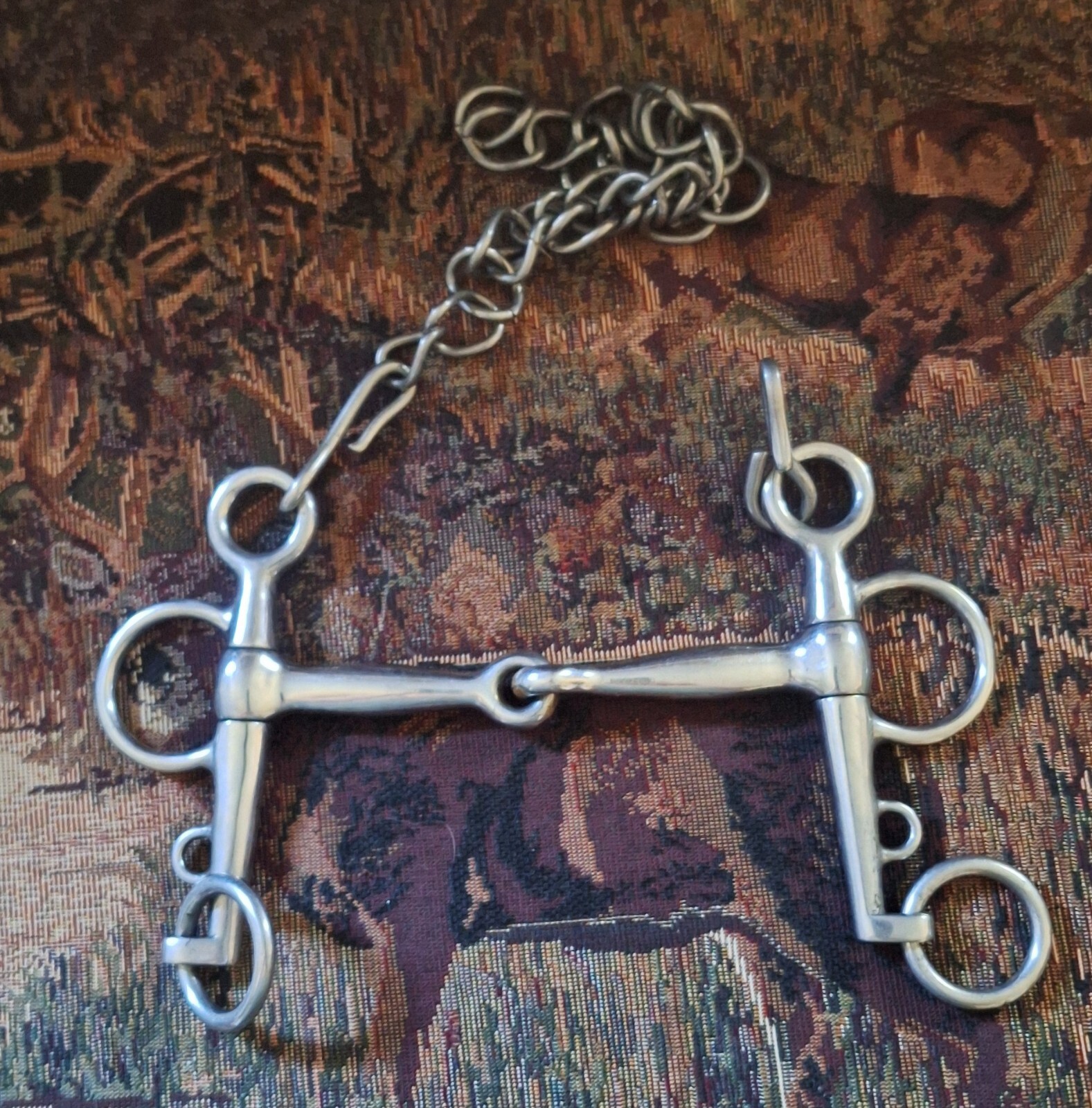 5" Pelham Snaffle Horse Bit With Curb Chain 5" Shank