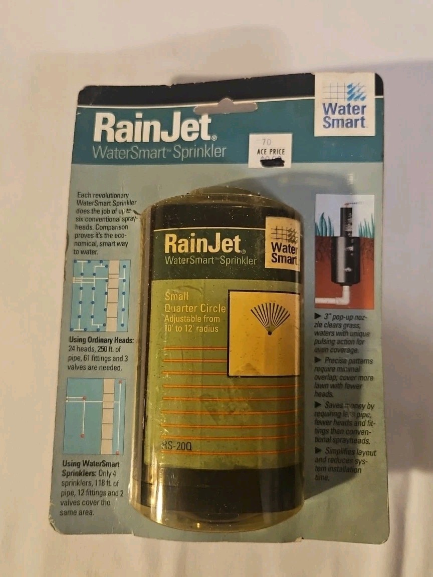 Vintage Rain Jet Water Smart Sprinkler RS-20Q Small Quarter Circle 12'' Radius