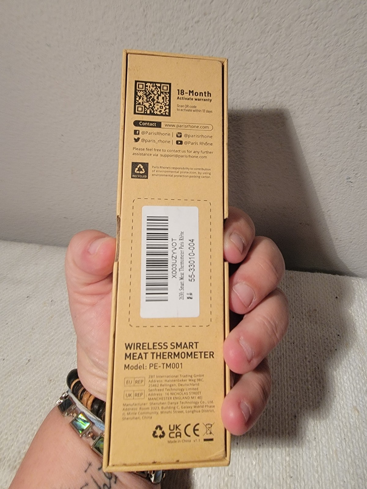 Paris Rhône Smart 263ft Meat Thermometer Wireless Pe-tm001 EUC
