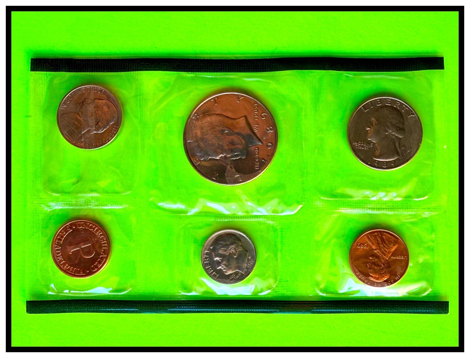 1989 UNITED STATES MINT COMPLETE UNCIRCULATED COIN SET D & P MINT MARKS