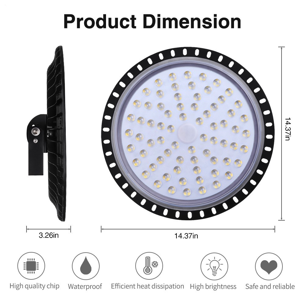 4X300W UFO LED High Bay Light Shop Lights Warehouse Commercial Lighting Lamp