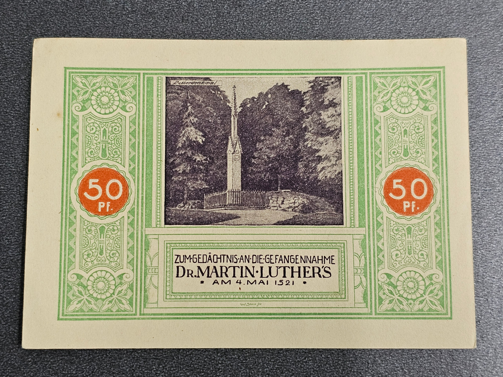 STEINBACH MEININGEN NOTGELD 50 PFENNIG 1922 EMERGENCY MONEY GERMANY (33762)
