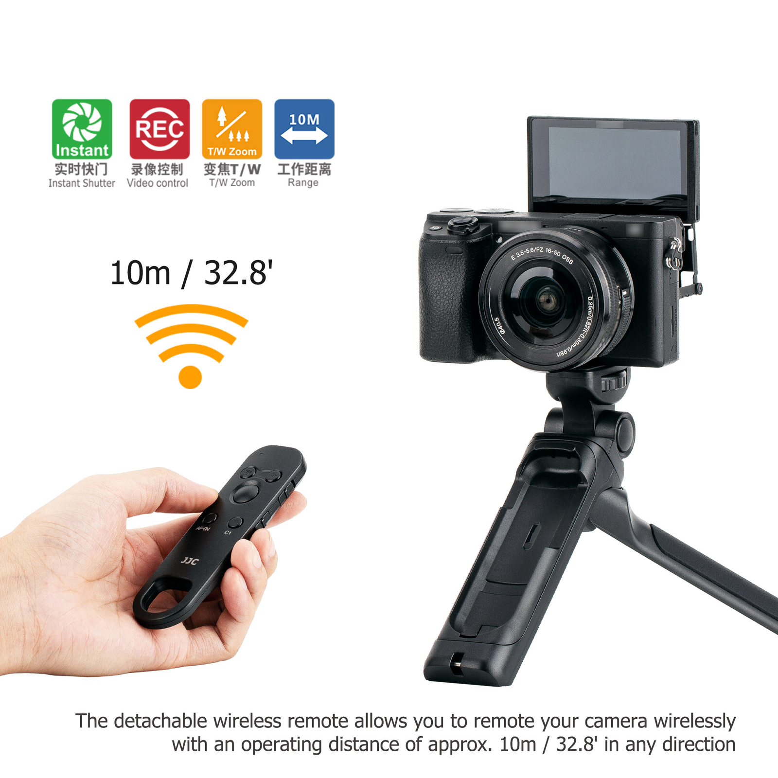 Bluetooth Handheld Mini Tripod Vlog Shooting Grip for Sony Camera as GP-VPT2BT