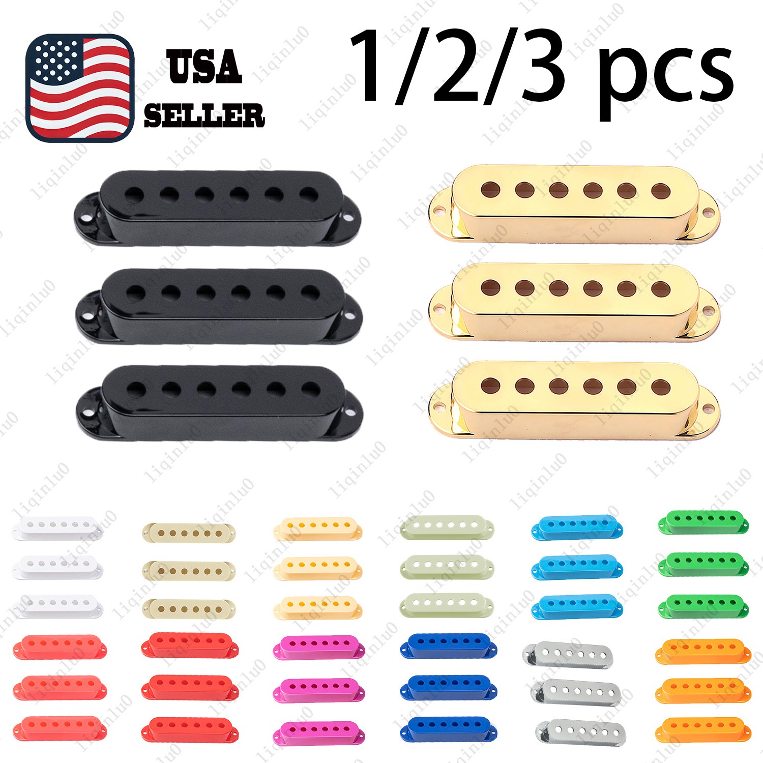 1/2/3 Pcs 48/50/52 SSS Single Coil Pickup Covers For Fender SQ Strat multiColors
