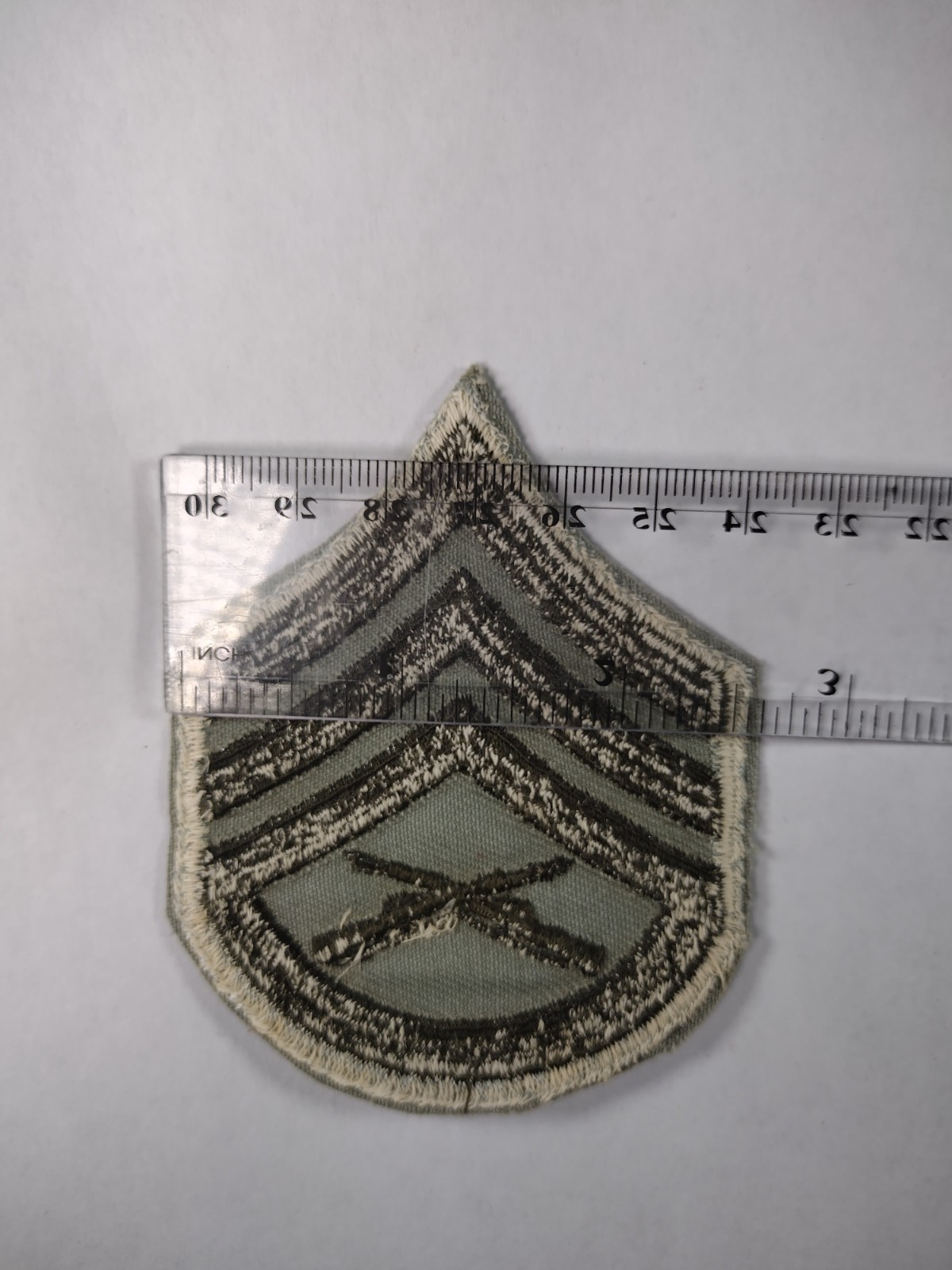 USMC Staff Sergeant E-6 Subdued Gray & Green Embroidered Patch