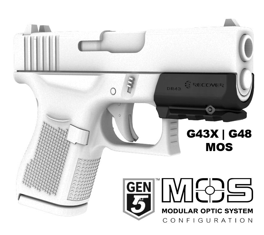 Recover Tactical OR43 Picatinny Rail For GLOCK MOS Models G43X MOS, G48 MOS