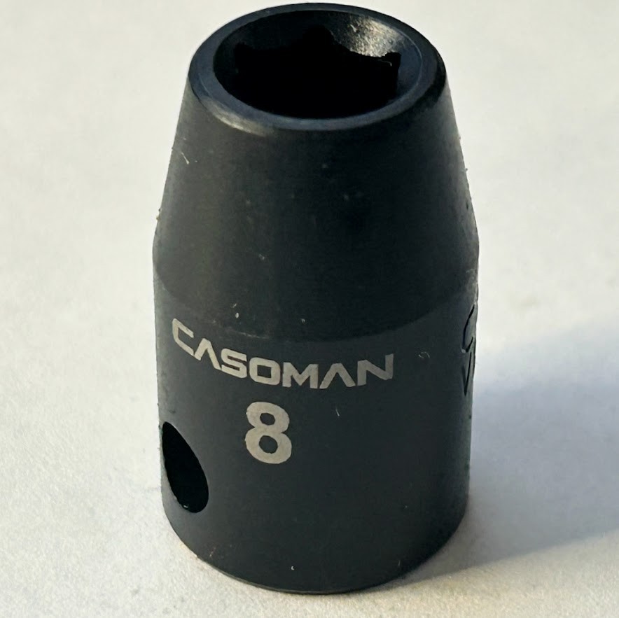 Casoman  8 mm x 3/8"  Dr Standard Impact Socket 6 Point Free USA Shipping