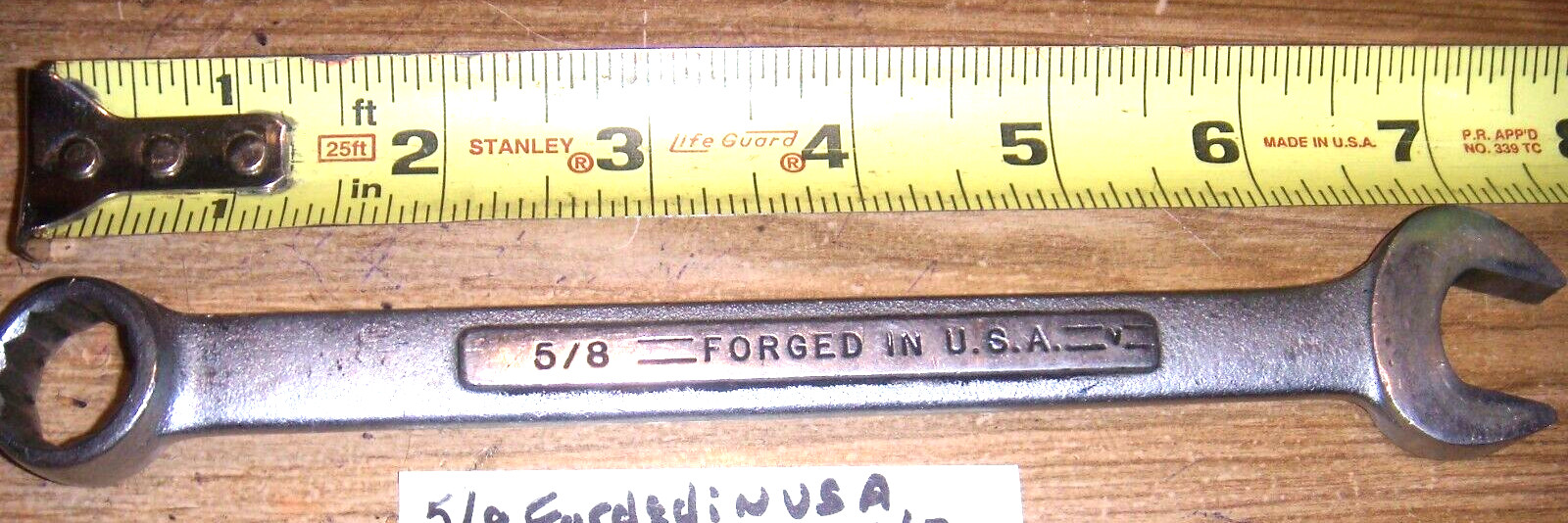 Vintage Craftsman  5/"8 FORGED IN USA =VV= Combo Wrench  COMBO 12 PT. USA