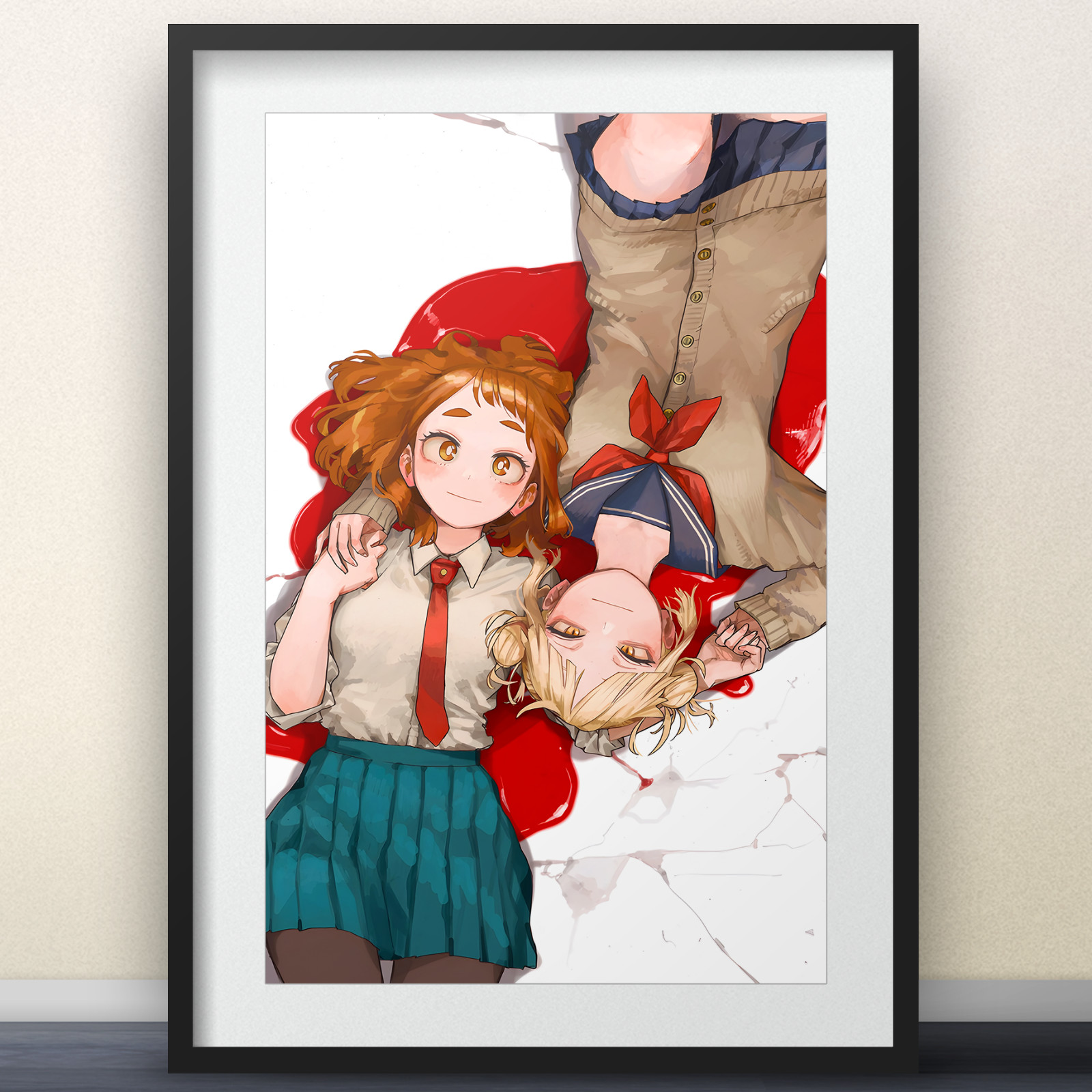Urakara & Toga Art by Horikoshi - 11x17" Print - My Hero Academia Boku No Hero