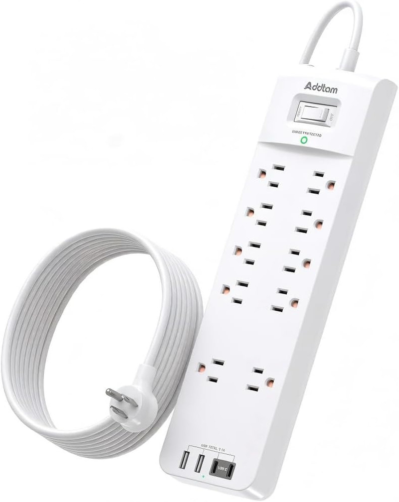 Power Strips with Surge Protection, 12FT Long Extension Cord with Multiple Outle