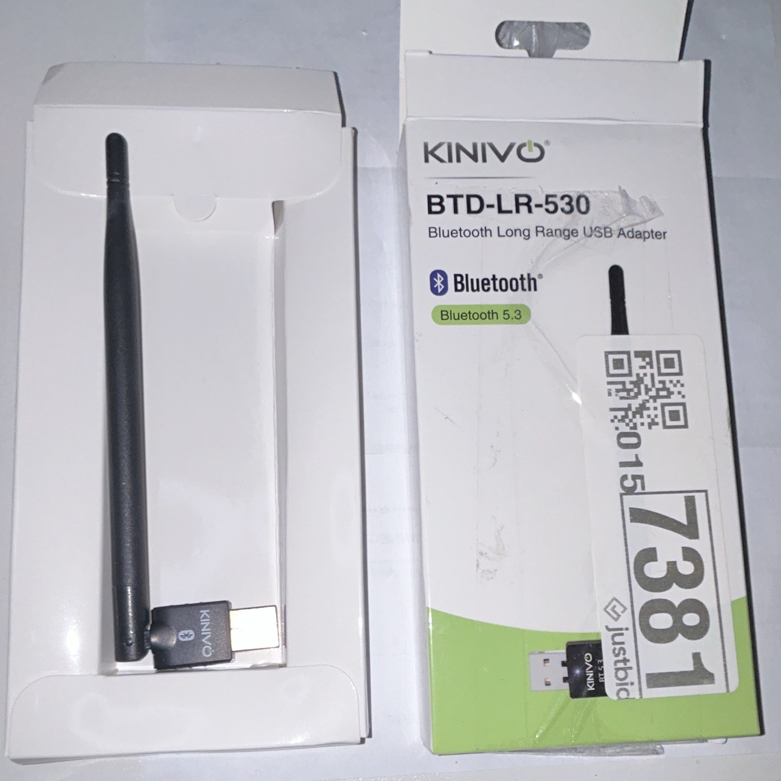 Kinivo BTD-LR-530 Bluetooth v5.3 Long Range Plug and Play USB Adapter, PC