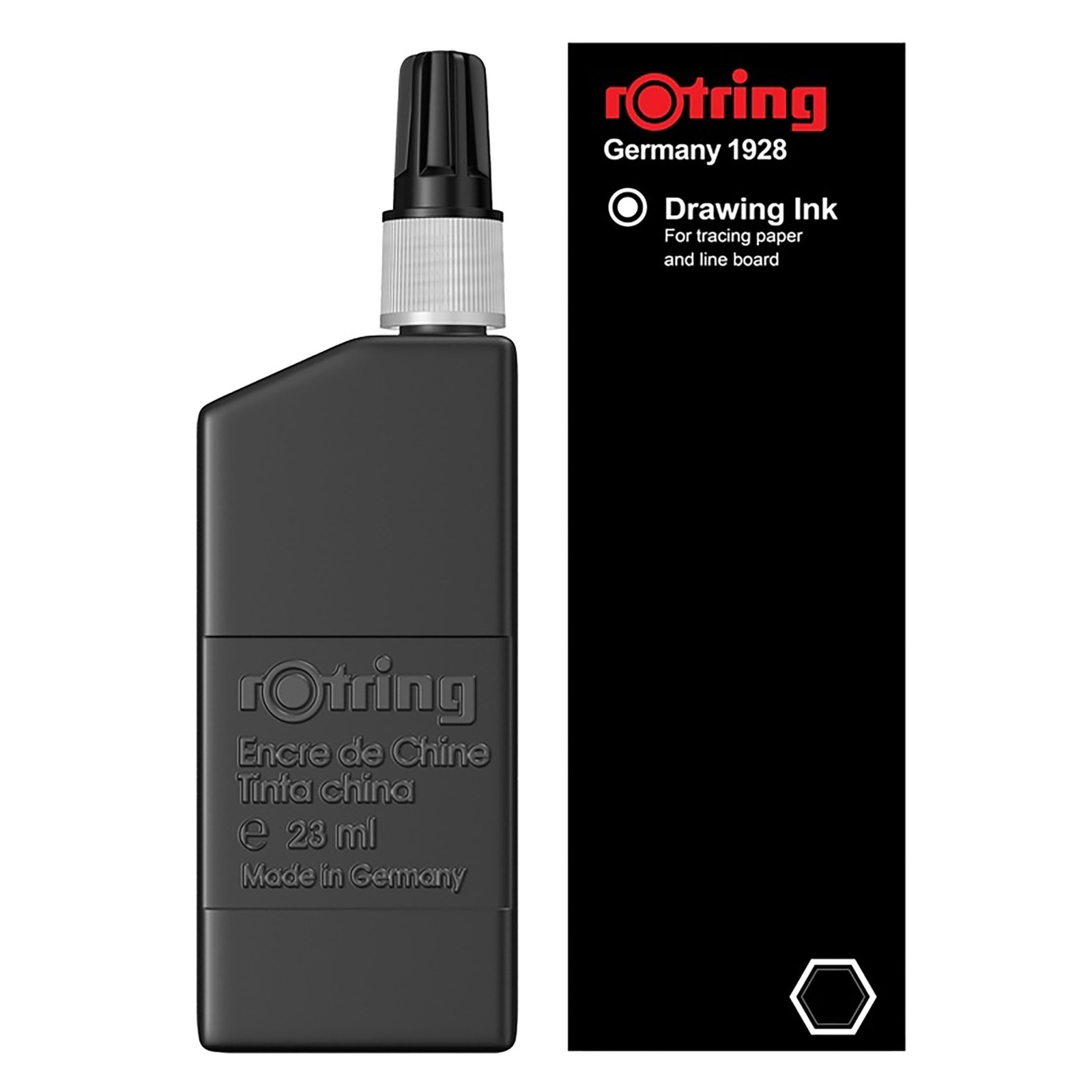 rOtring Isograph Technical Drawing Pen, Liquid Ink, 23 ml, Black 0.8 fl oz