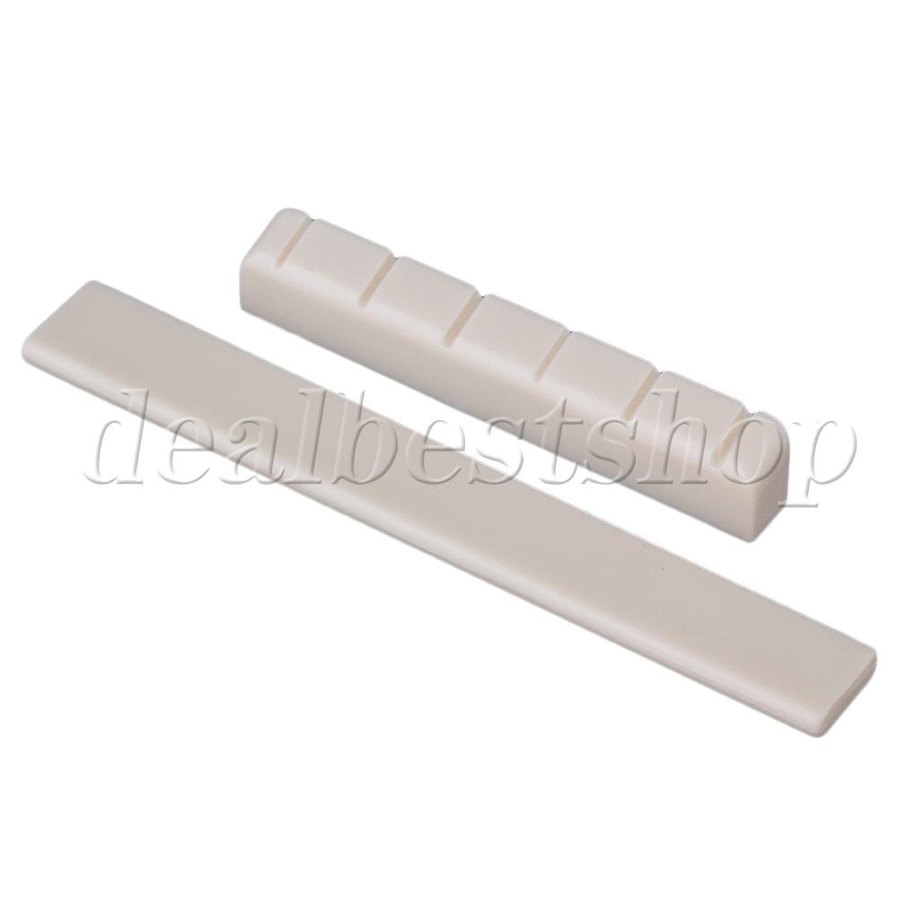4 Set of ABS Plastic Bridge Saddle and Nut for 6 String Classic Guitar
