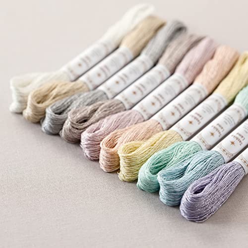 Olympus Sashiko Lame Embroidery Thread, Yellow (SL7)