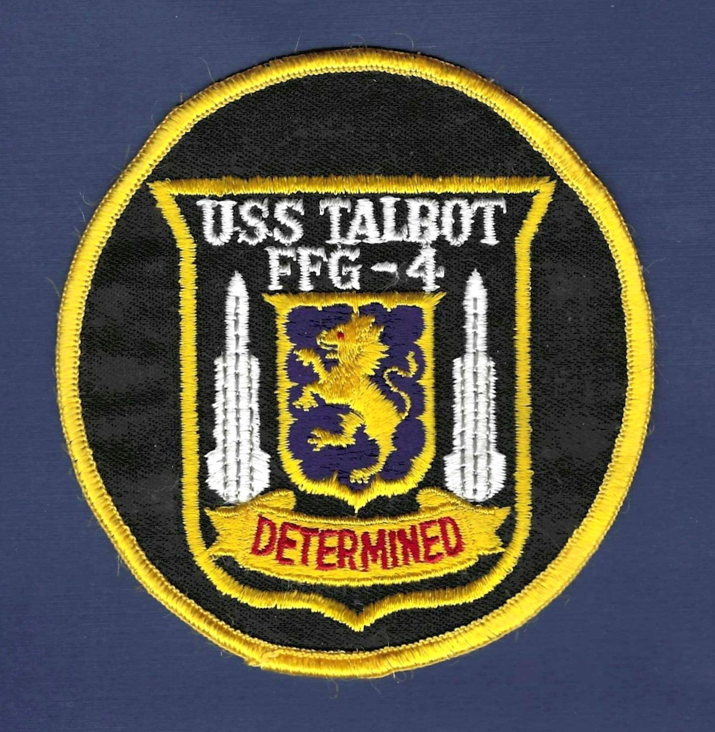 USS TALBOT FFG-4 Guided Missile Frigate Ship's Crest Patch