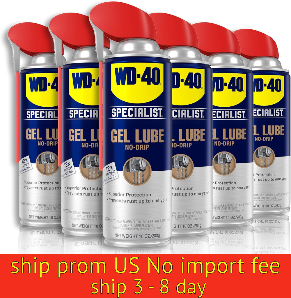 WD-40 Specialist Gel Lube with SMART STRAW SPRAYS 2 WAYS, 10 OZ [6-Pack] (e19.5)