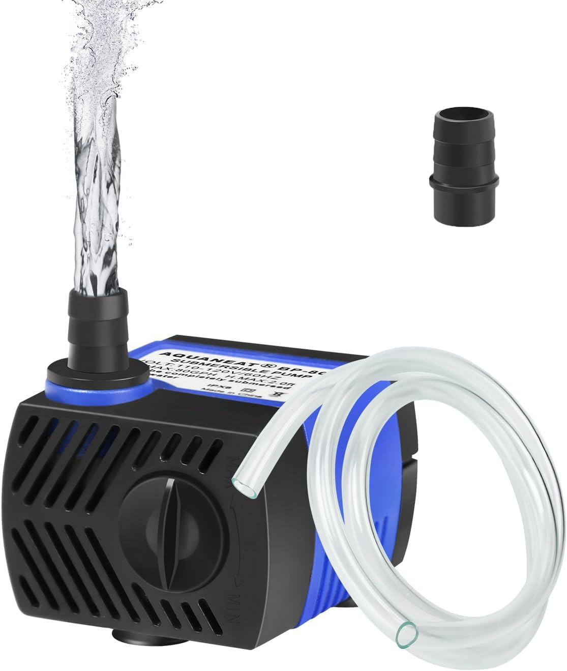 Small Fountain Pump, 80 GPH Mini Submersible Water Pump with 3.3 Ft
