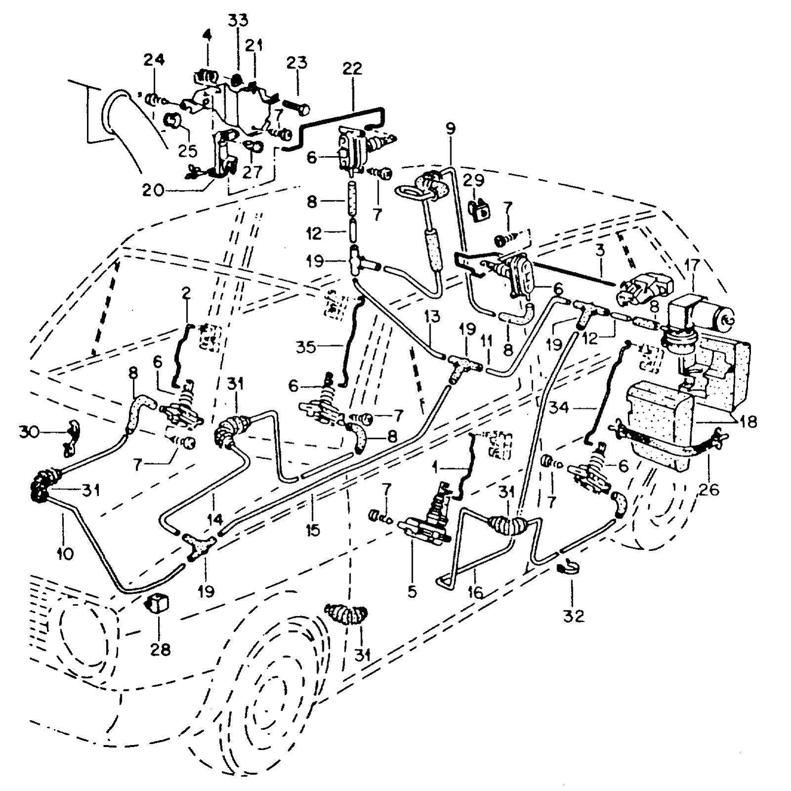 Central locking system set Golf CE2 4 door.