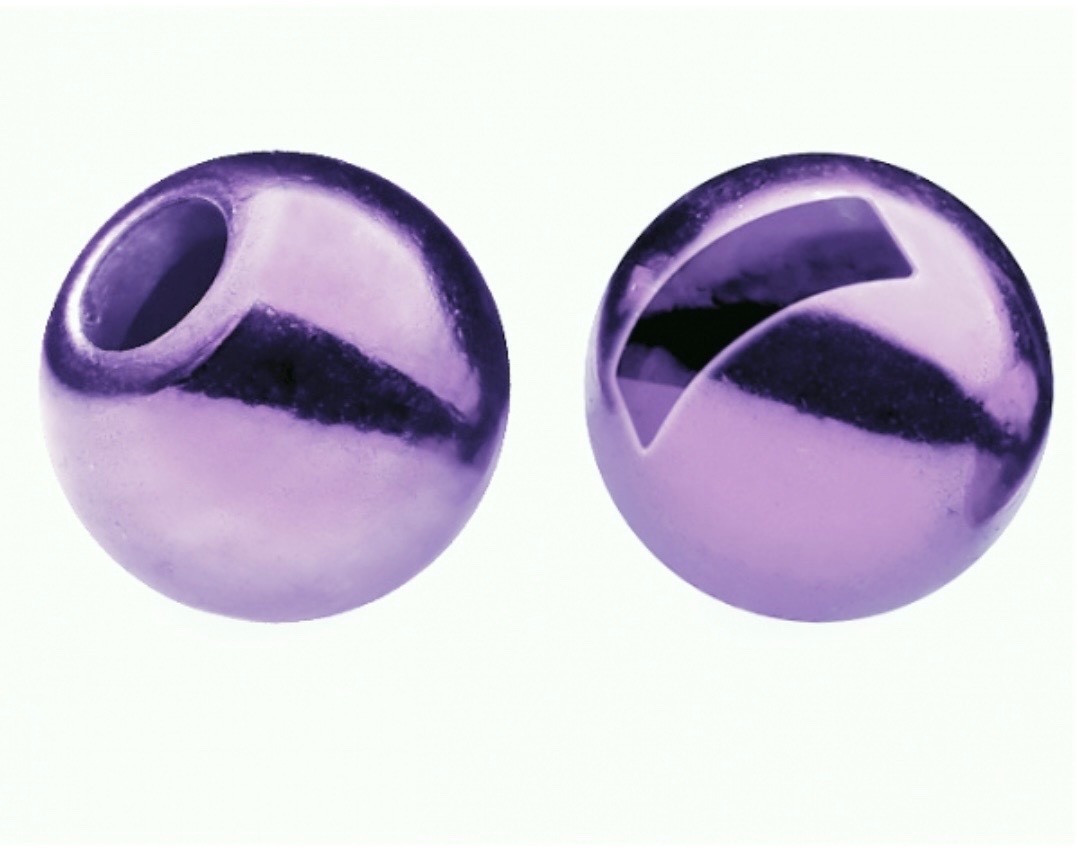 Fasna Fly Fishing Slottted Tungsten Beads Metallic Light Purple