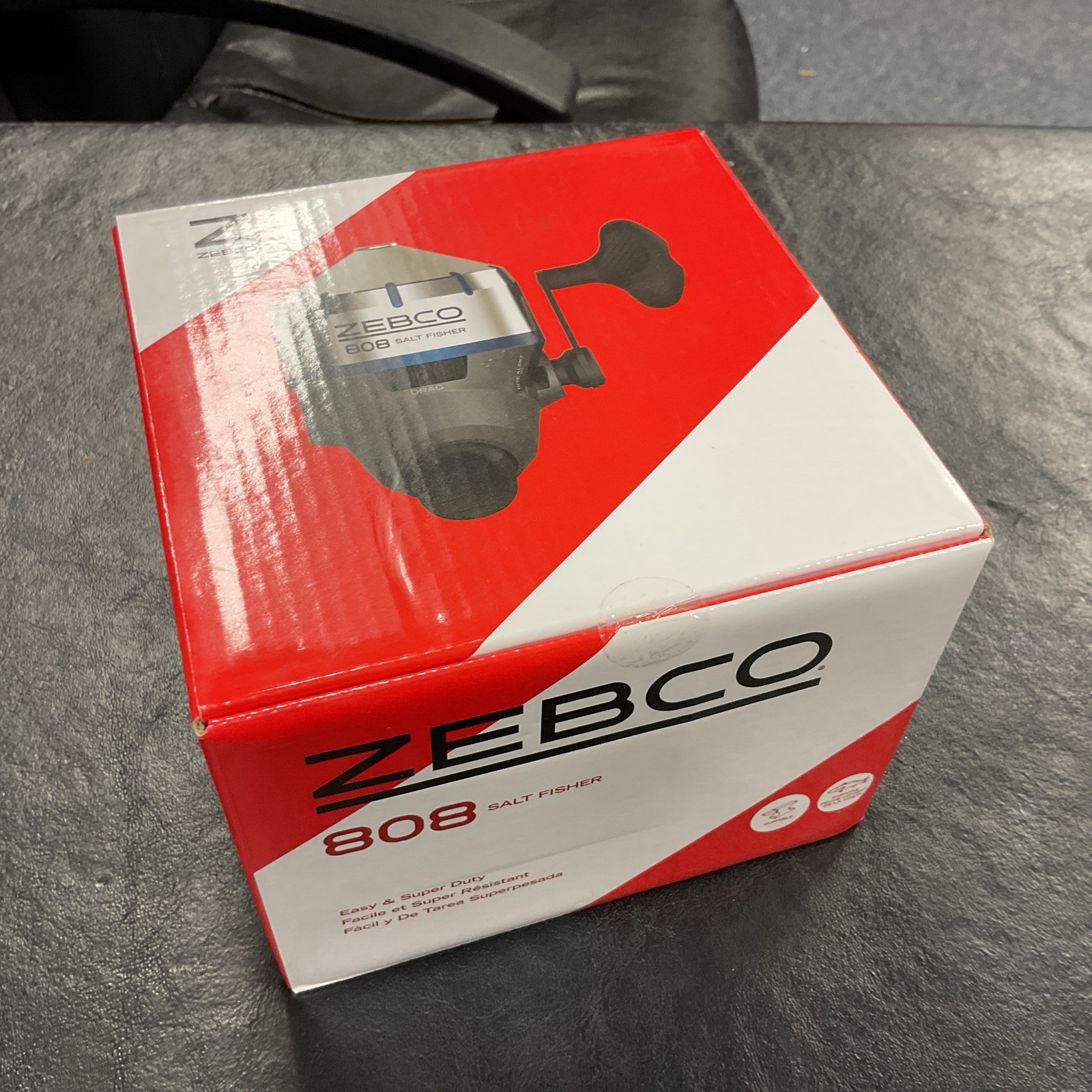 Zebco 808 Saltwater Spincast Fishing Reel, Stainless Steel Reel Cover  New