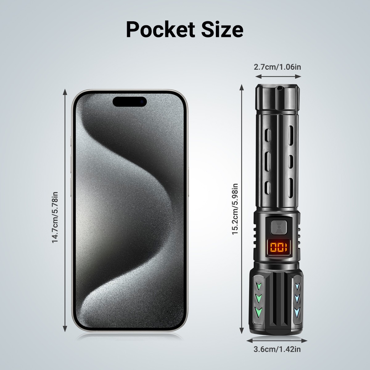 2PC 99000000LMS LED Flashlight Rechargeable Super Bright Pocket Torch Work Light