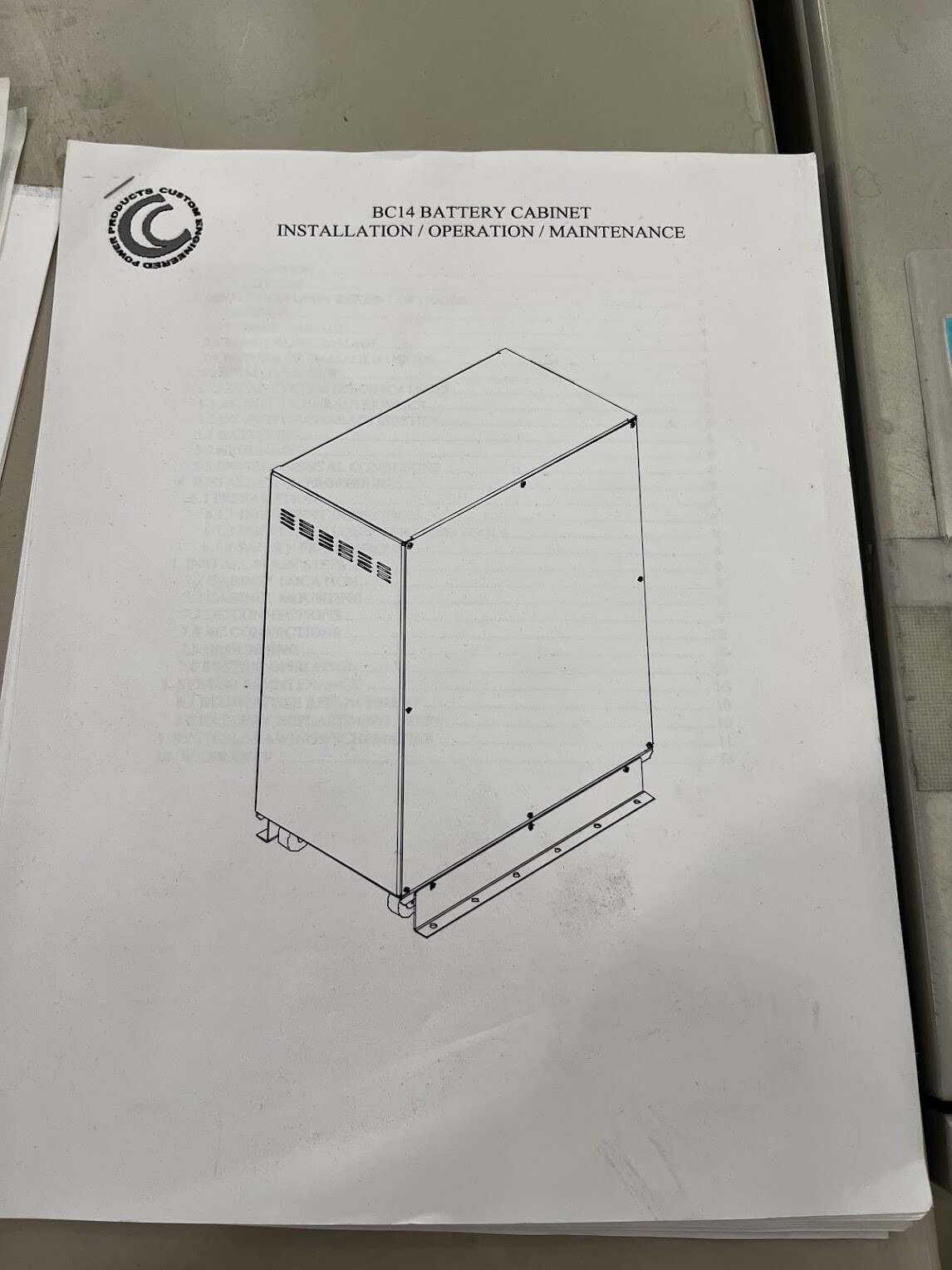 MITSUBISHI BC14 BATTERY CABINET