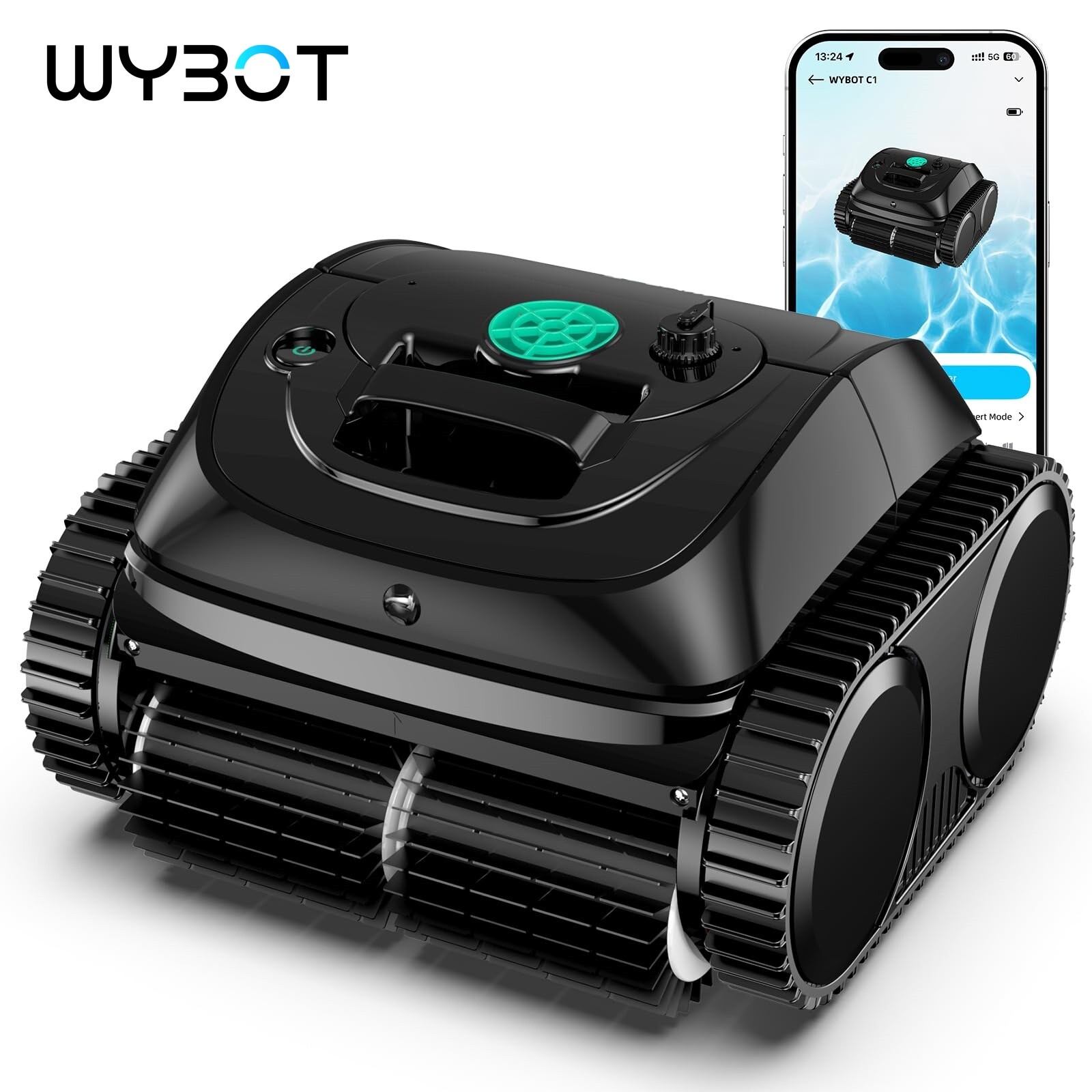 WYBOT C1 Wall Climb Robotic Pool Cleaner Cordless Pool Vacuum Cleaners 150Mins