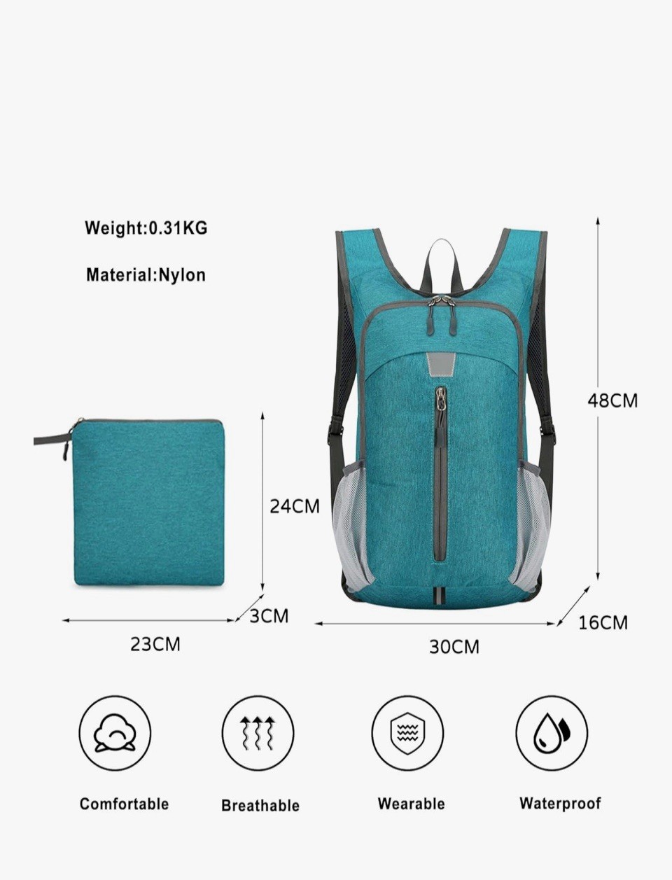 Casual Lightweight Backpack Foldable Dayback For Men And Women
