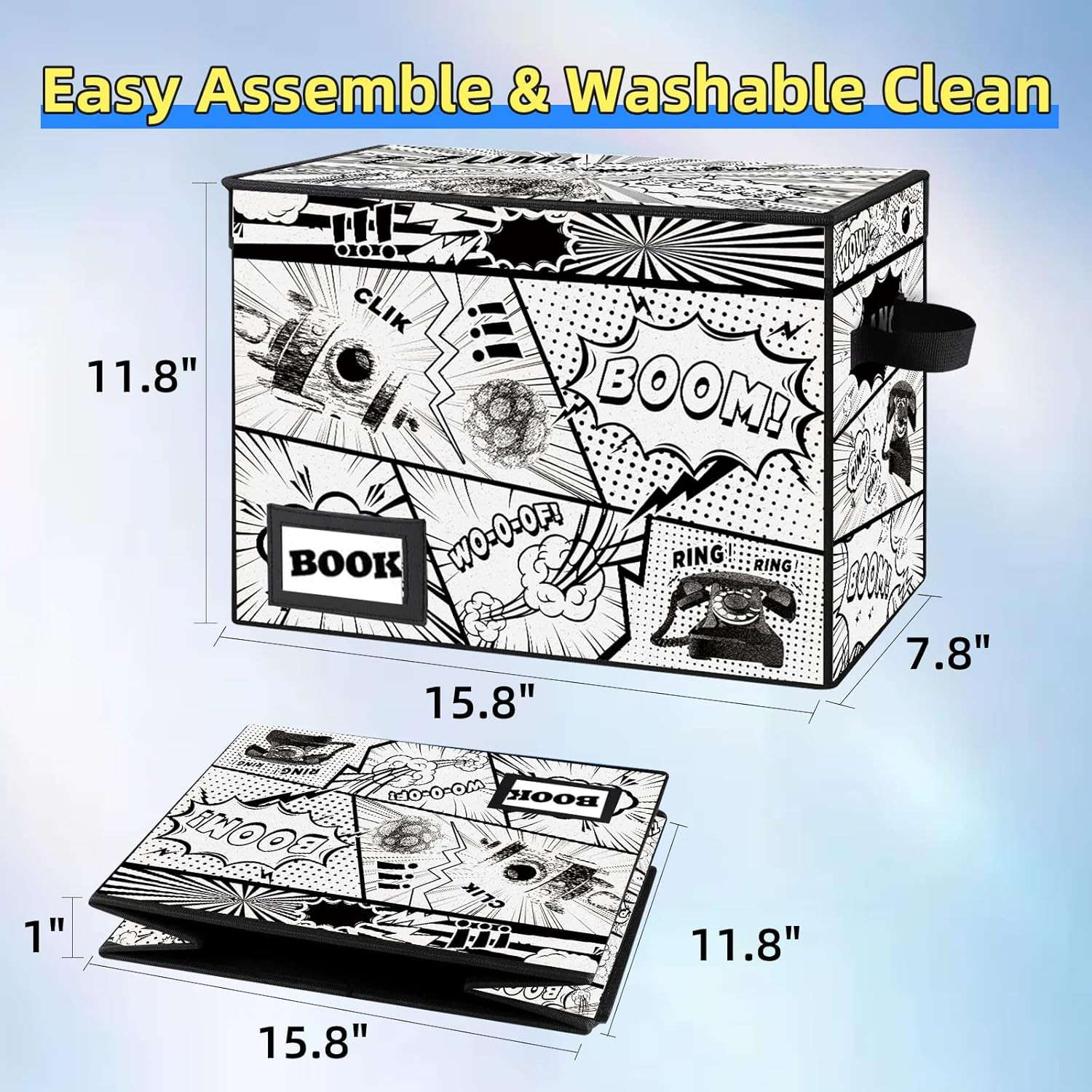 Collection Comic Book Storage Boxes, Protector Organizer 15.8" X 7.8" X 11.8" Co