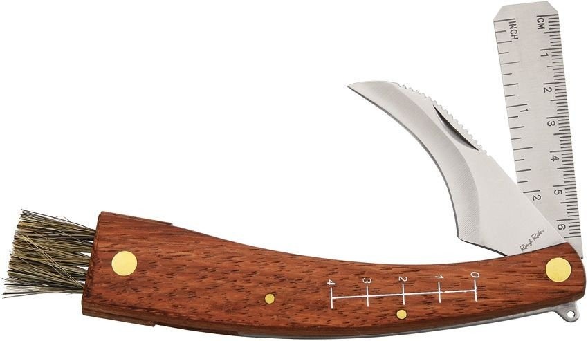 Rough Ryder Mushroom Brown Handle Folding Blade Knife - K1272-RR1469