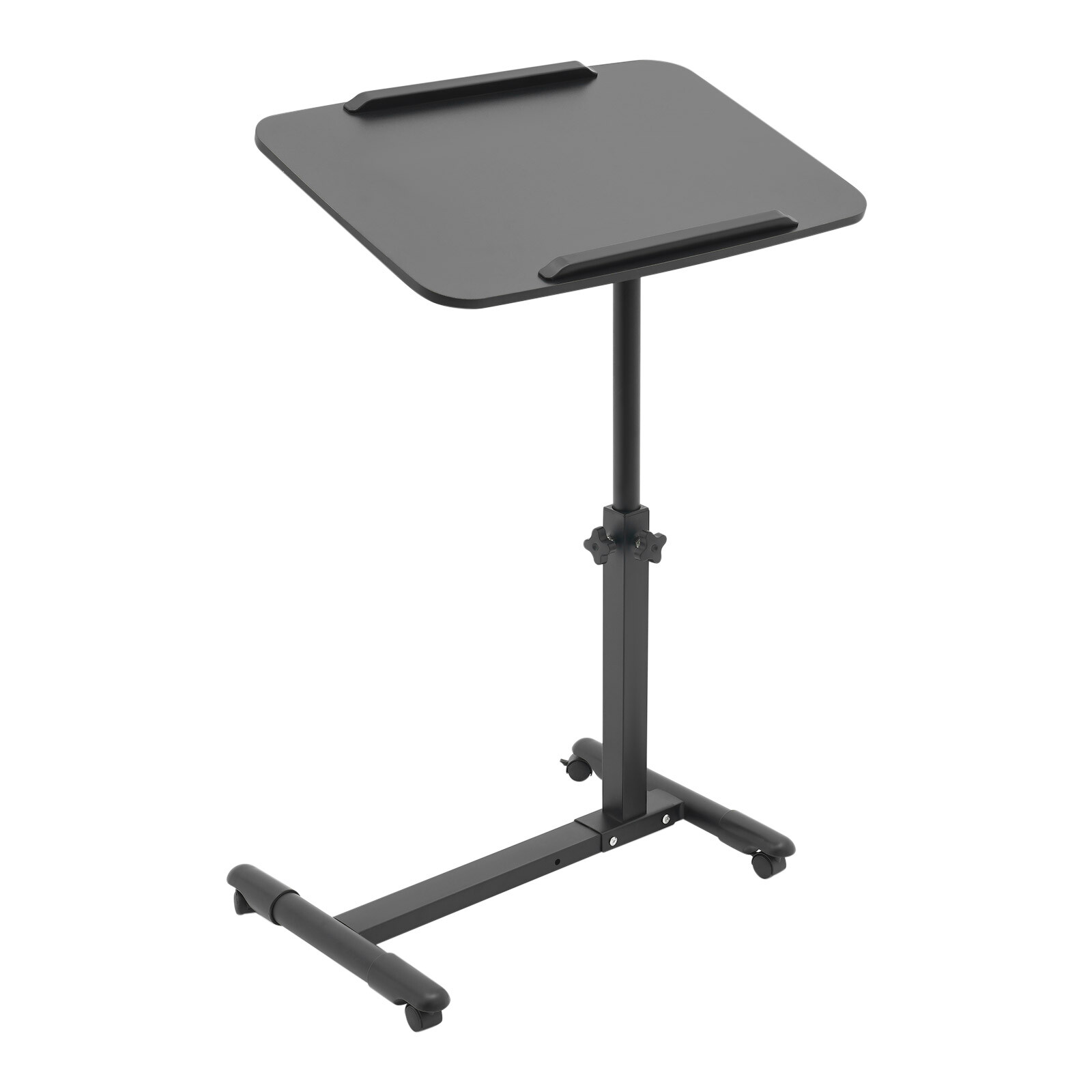 Adjustable Sofa Table Rolling Bedside Table with Wheels for Home and Office Use