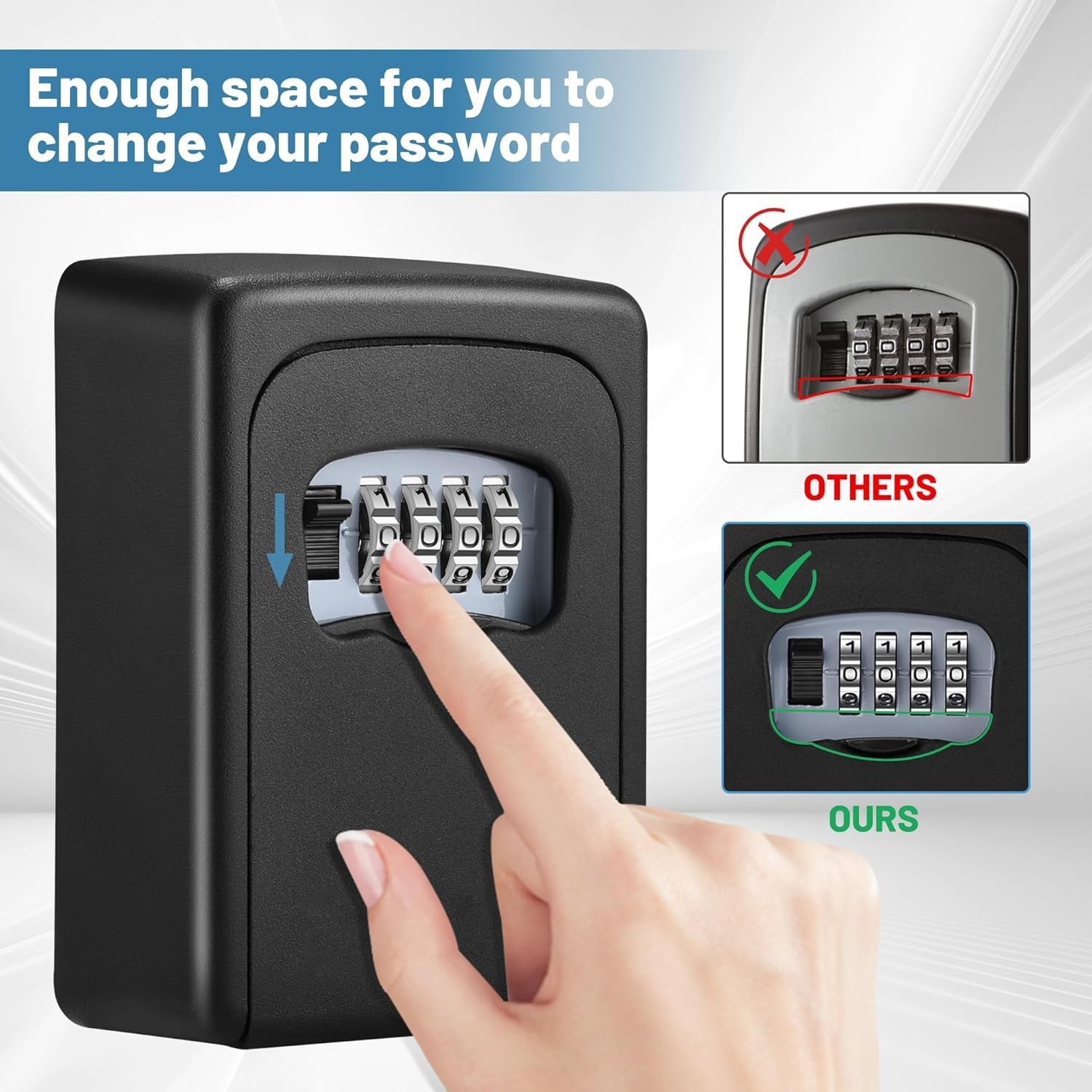 Key Lock Box for Outside - Sturdy and Durable 1-Quantity, Black