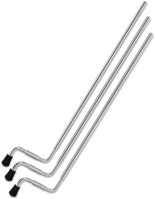 DW Standard Length Aluminum Floor Tom Leg, 21" - Chrome (3 Pack)