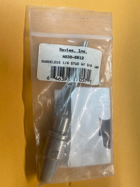 Navtec #N030-0812 Swageless 1/4" Stud W/ 3/8"   Lewmar marine