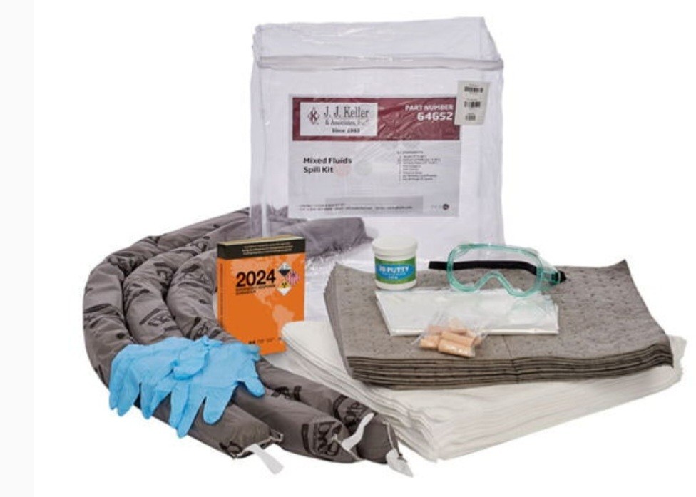 NEW-Advanced Universal Spill KIT  10 gallon (BIGGER with hazmat books)-Truckers