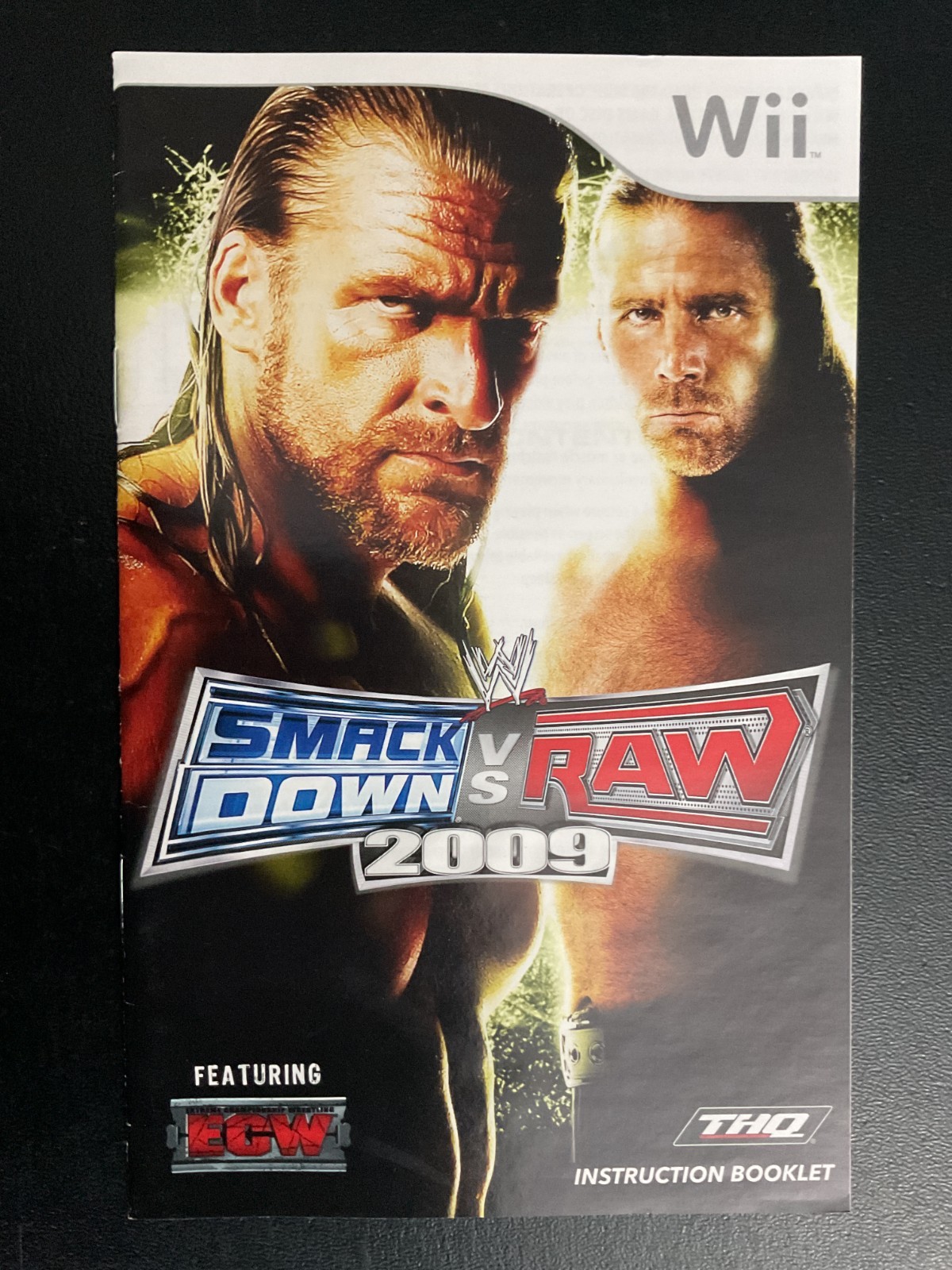 WWE Smackdown vs. RAW 2009 Nintendo Wii Instruction Manual Only