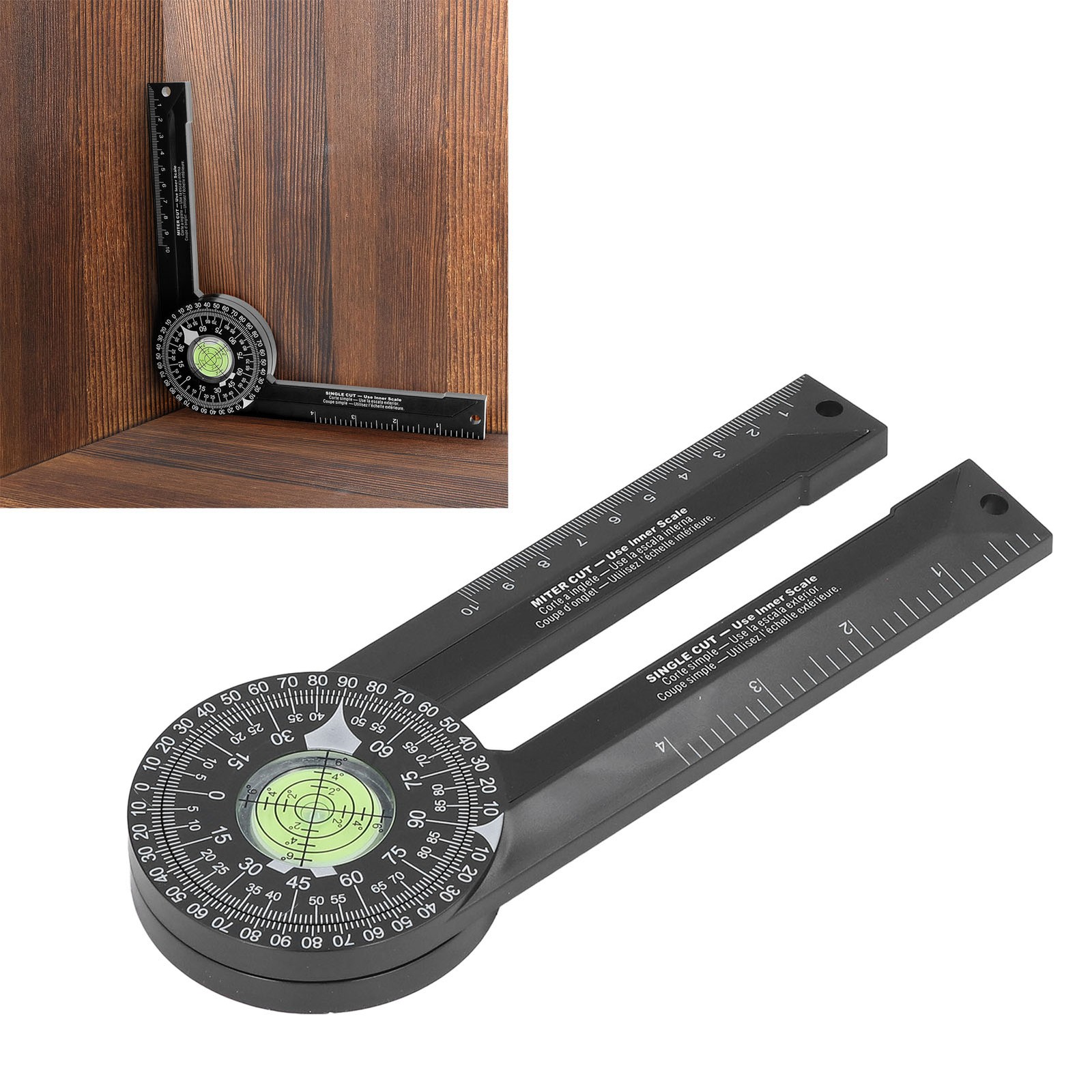 Miter Saw Protractor Angle Finder Gauge Scale For Carpenters Plumbers N