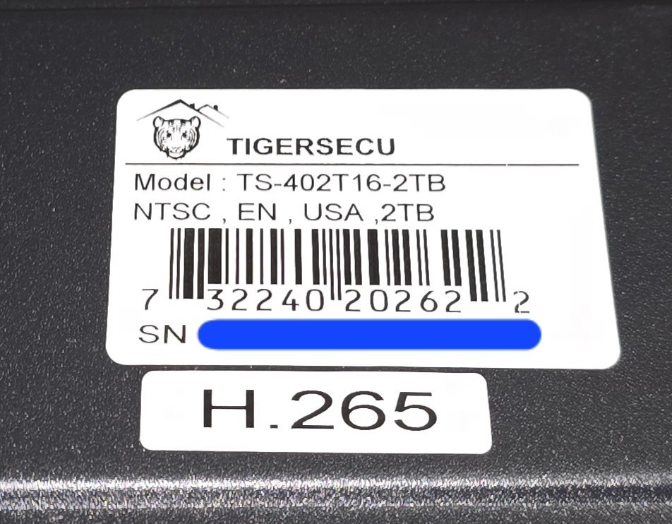 Tigersecu Hybrid 2TB Hard Drive Security DVR NVR