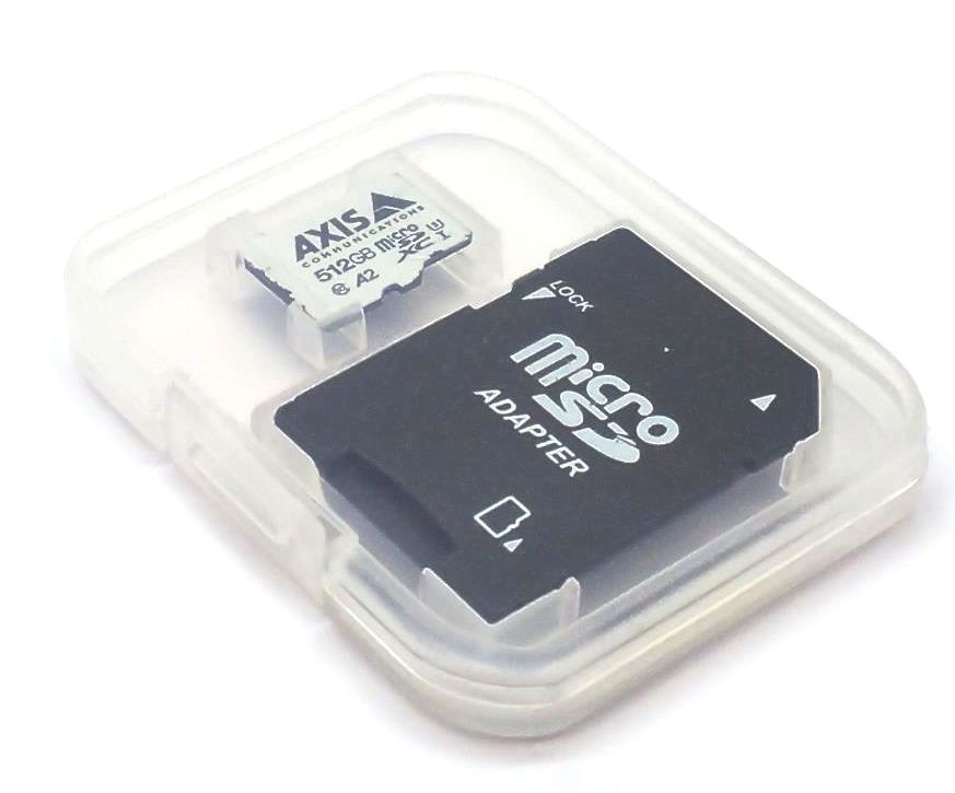 Axis 02365-001 Memory Card 512GB with MicroSDXC Adapter for Video Surveillance