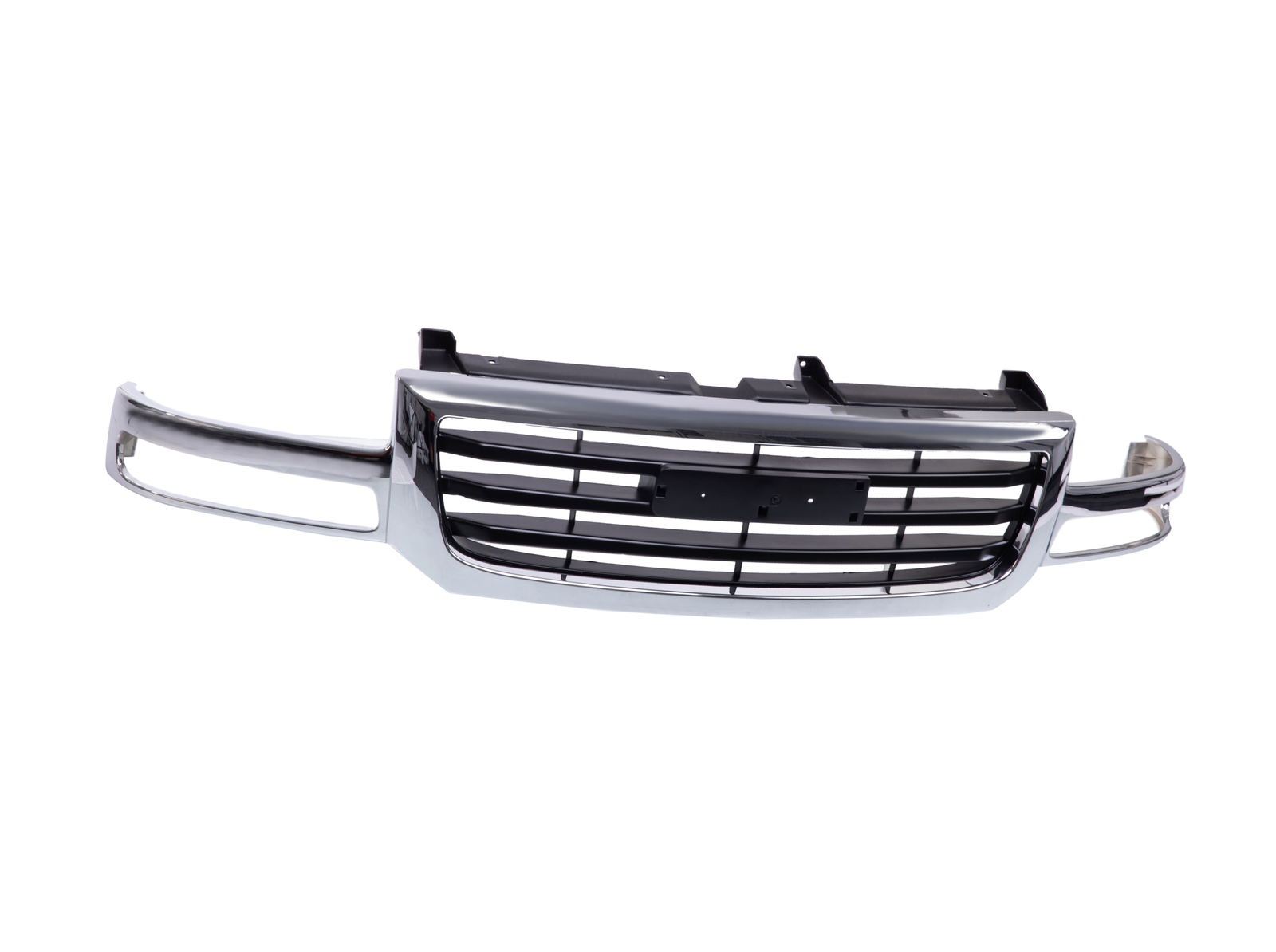 All Chrome Grille w/Insert For 03-07 GMC Sierra 1500 Pickup SLE SLT SL 2WD 4WD