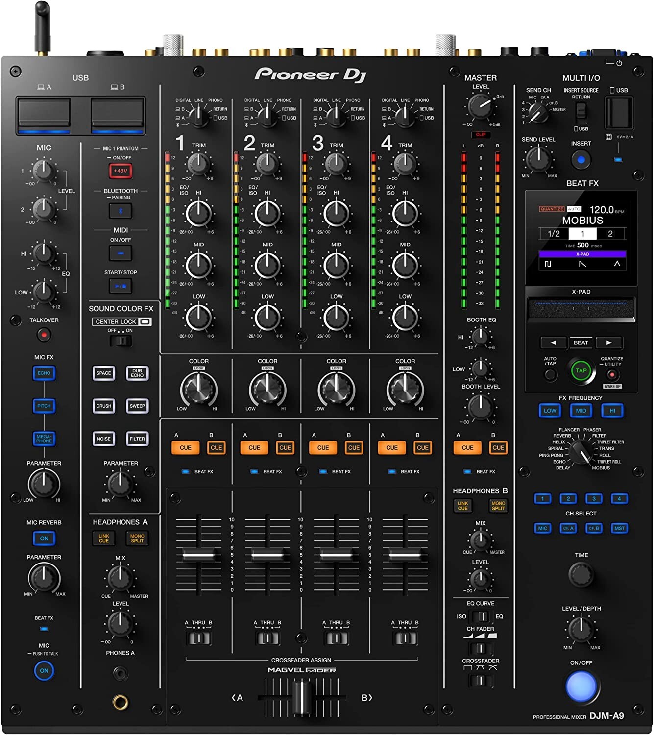 Pioneer DJ 4ch 4-Channel Professional DJ Mixer DJM-A9 AC100V Only