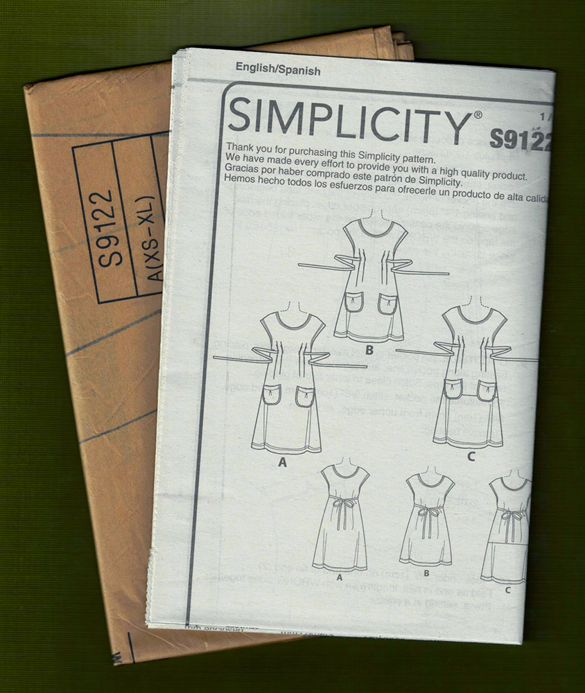 EASY Pullover Dress & Tunic with Pockets Sewing Pattern (XS-XL) Simplicity 9122