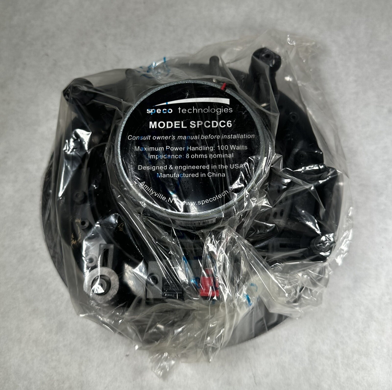 NEW Speco Technologies SPCDC6 In-Ceiling Speaker in White, 8-7/8 inches