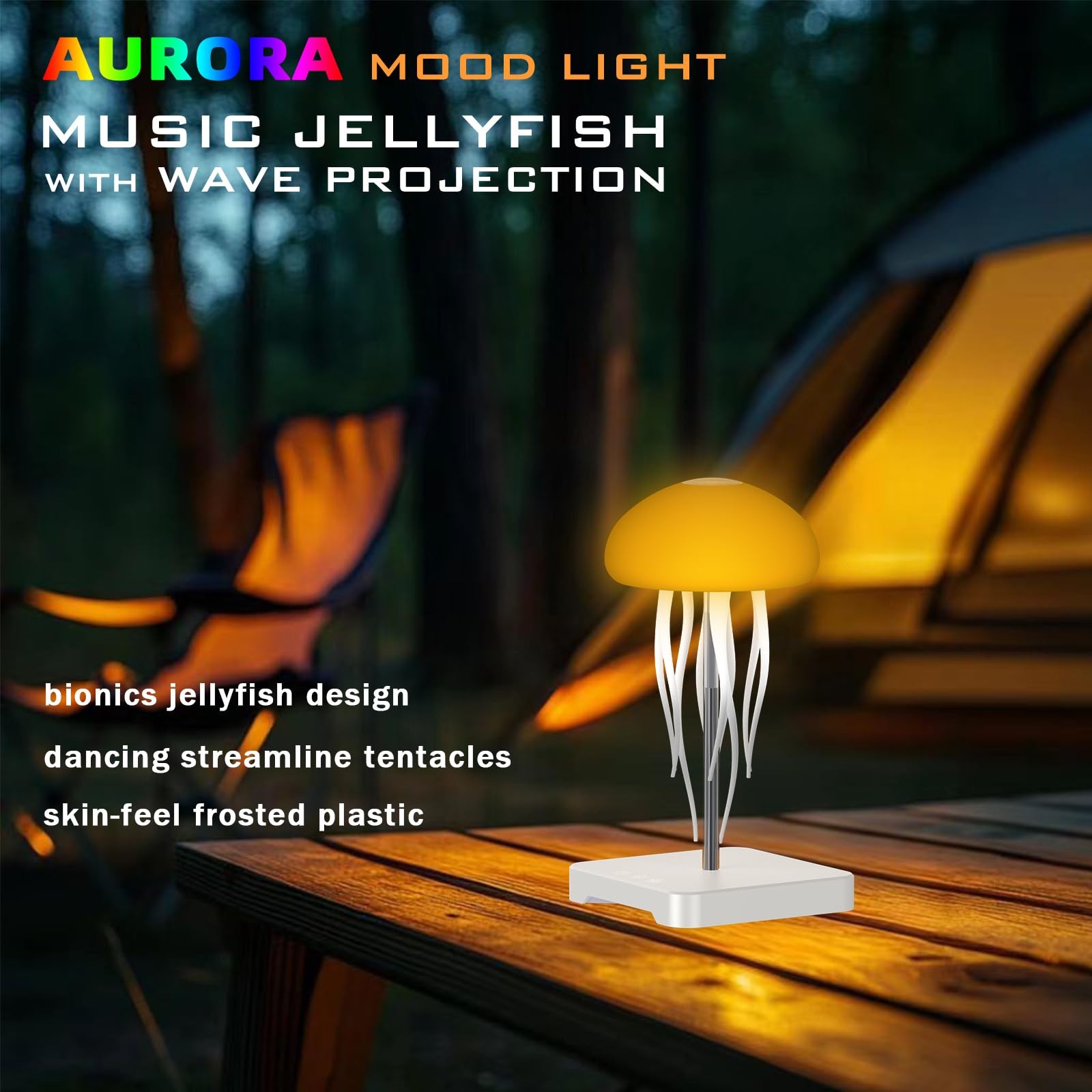 Camdii Jellyfish Lamp Wave Projector White Noise
