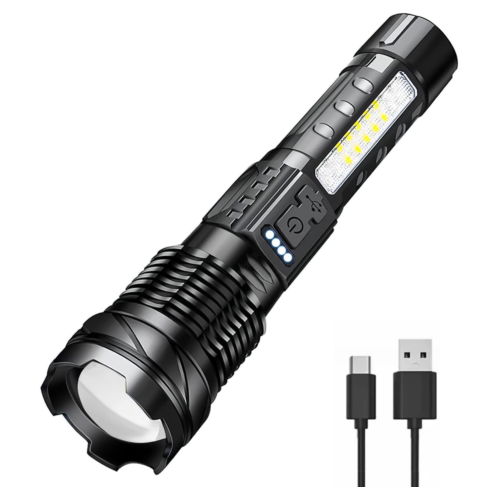 990000000Lumen Super Bright LED Flashlight Tactical Work Lights Rechargeable NEW