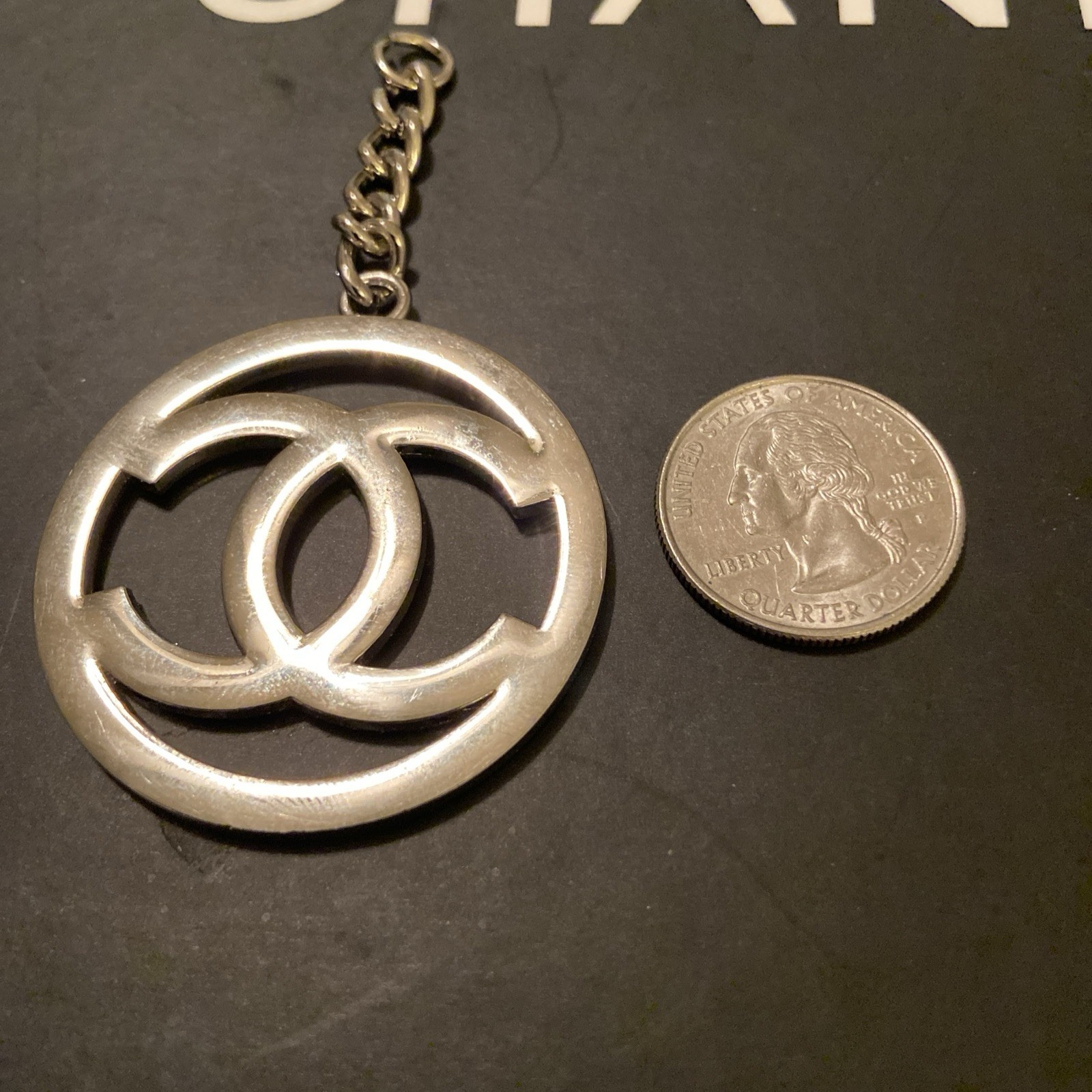 Chanel Replacement Zipper Pull Bag Charm Key Ring Letter Logo